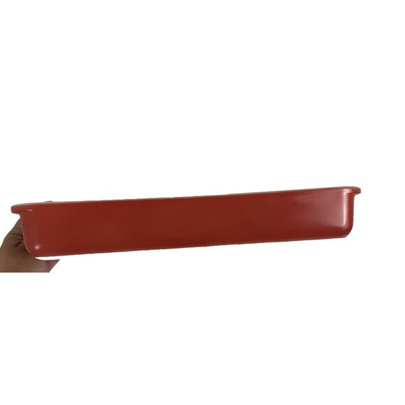 Pyrex Vintage Flamingo Pink 2 Qt. Casserole Dish 232 Baking Pan USA White MCM 50 - Picture 5 of 13